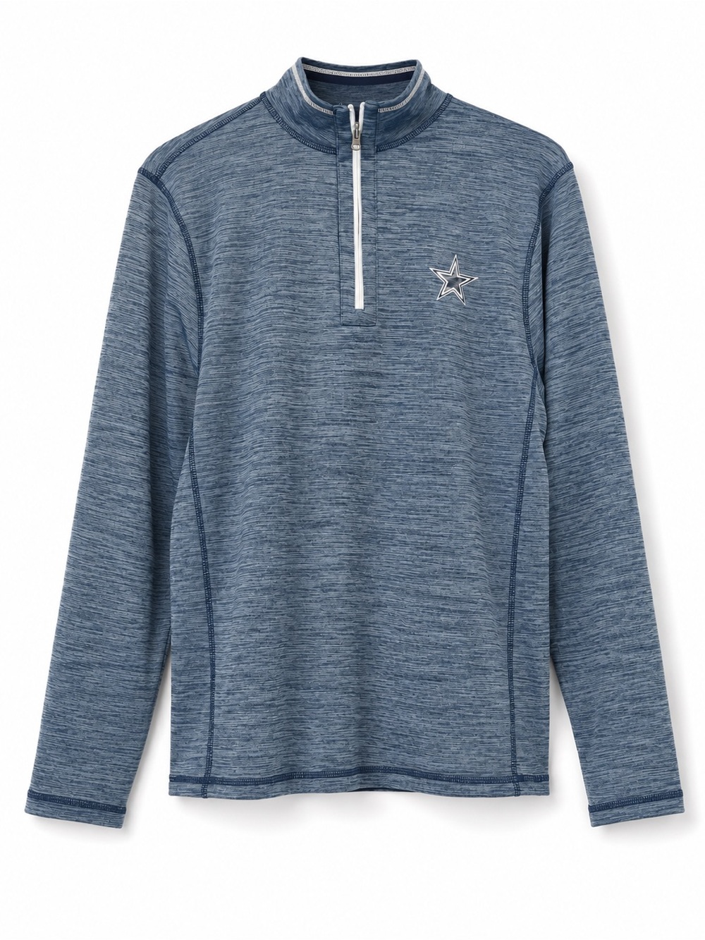 Dallas Cowboys quarter-zip pullover blue heather star logo active sport men’s L